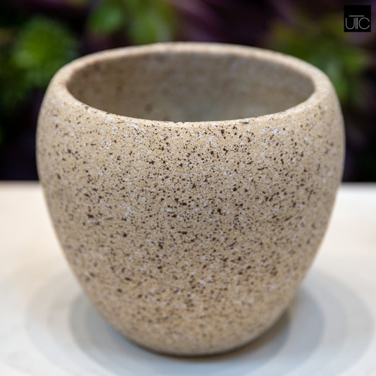 Granova Beige Cement Oval Pot