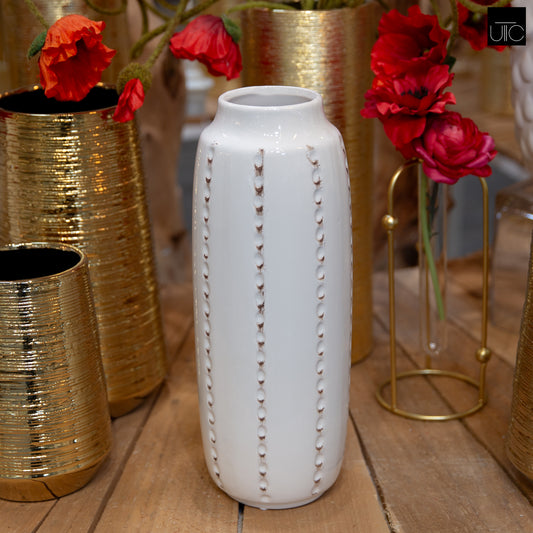 Tallis Ceramic Vase with Textured Design