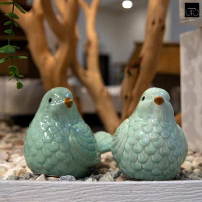 Elric Ceramic Bird Figurines (Set of 2)