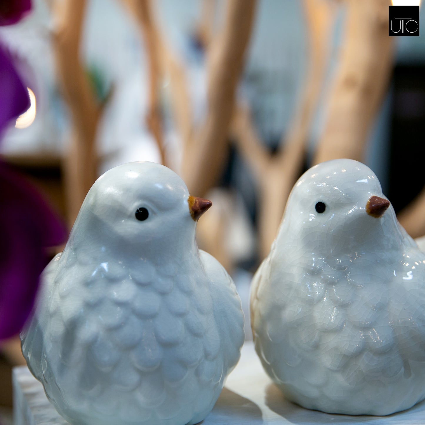 Elric Ceramic Bird Figurines (Set of 2)