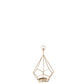 Metal Octagon Candle Holder Metallic Finish Gold