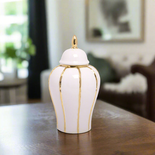 Velora Ceramic Round Temple Jar