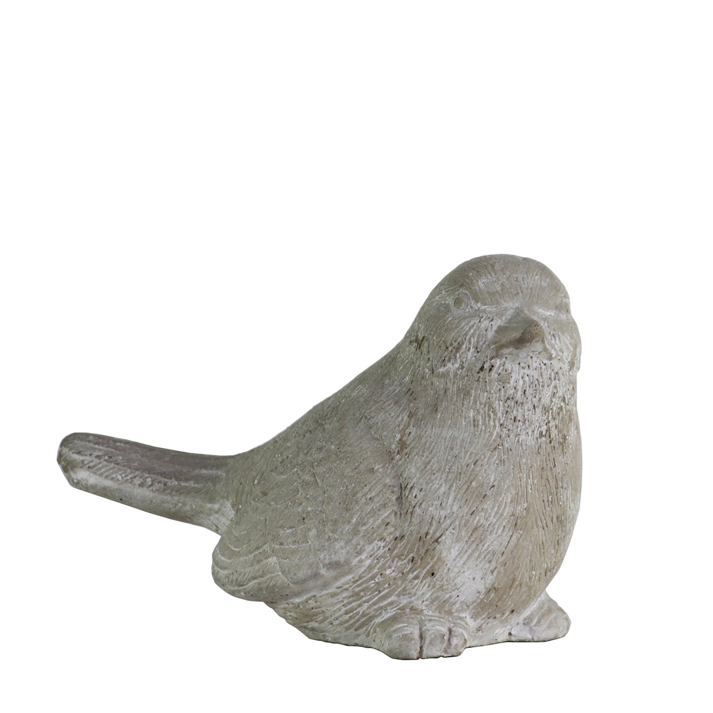 Cato Sitting Bird Cement Figurine