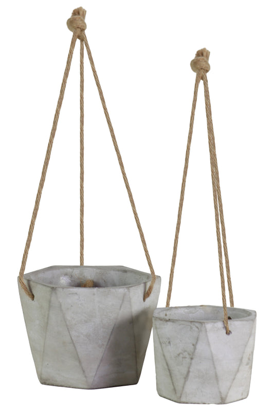 Cement Pot Concrete Finish Gray-4.25"H