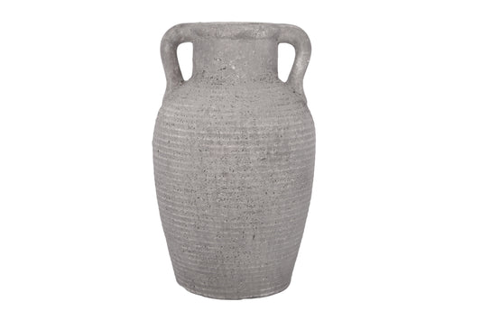 Terracotta Flower Pot Grey-16.25"H